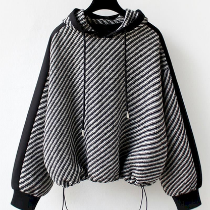 Dames Hoodie Gestreept Zacht en Comfortabel - StudioMarella