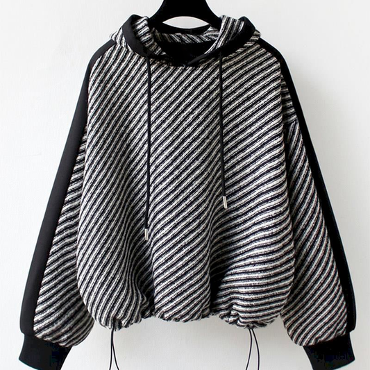 Dames Hoodie Gestreept Zacht en Comfortabel - StudioMarella
