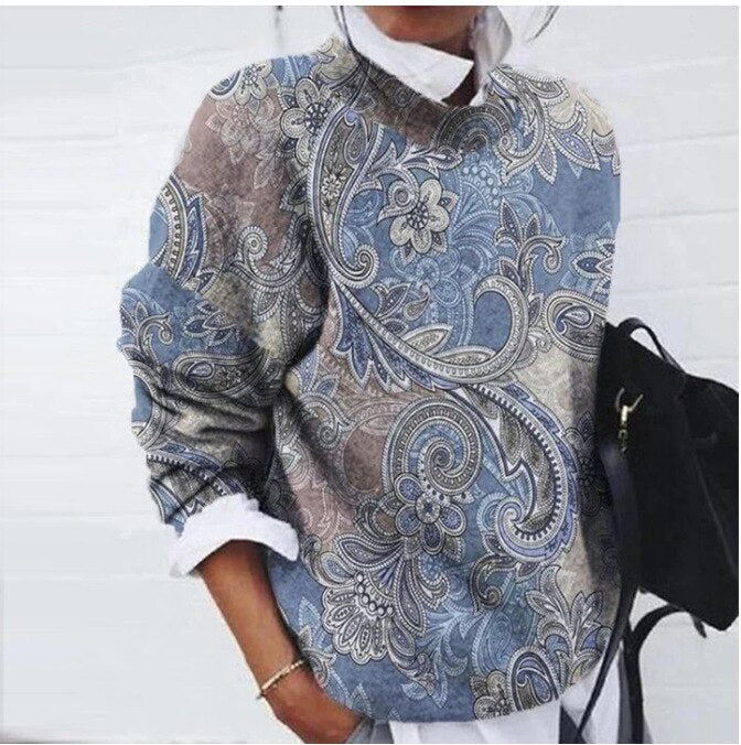 Vrouwelijke Bloemen Trui Floral Print Modieus