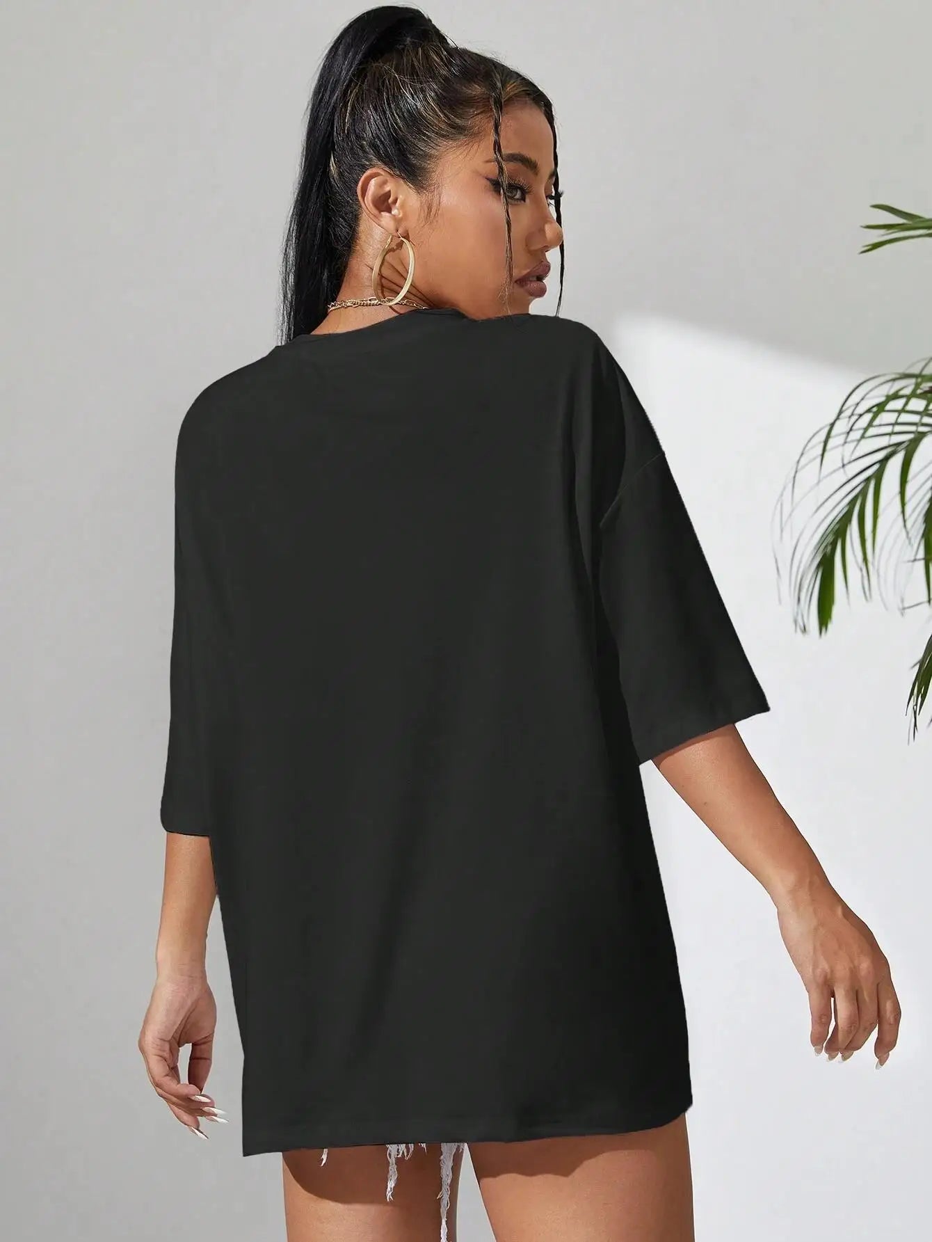 Vrouwelijke T-Shirt Lavendelprint Casual Katoen