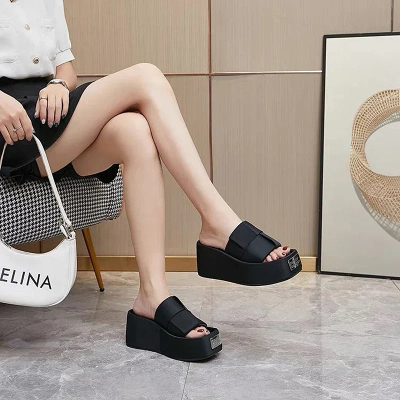 Rebel Slippers Zwart Leer Comfortabele Sloffen