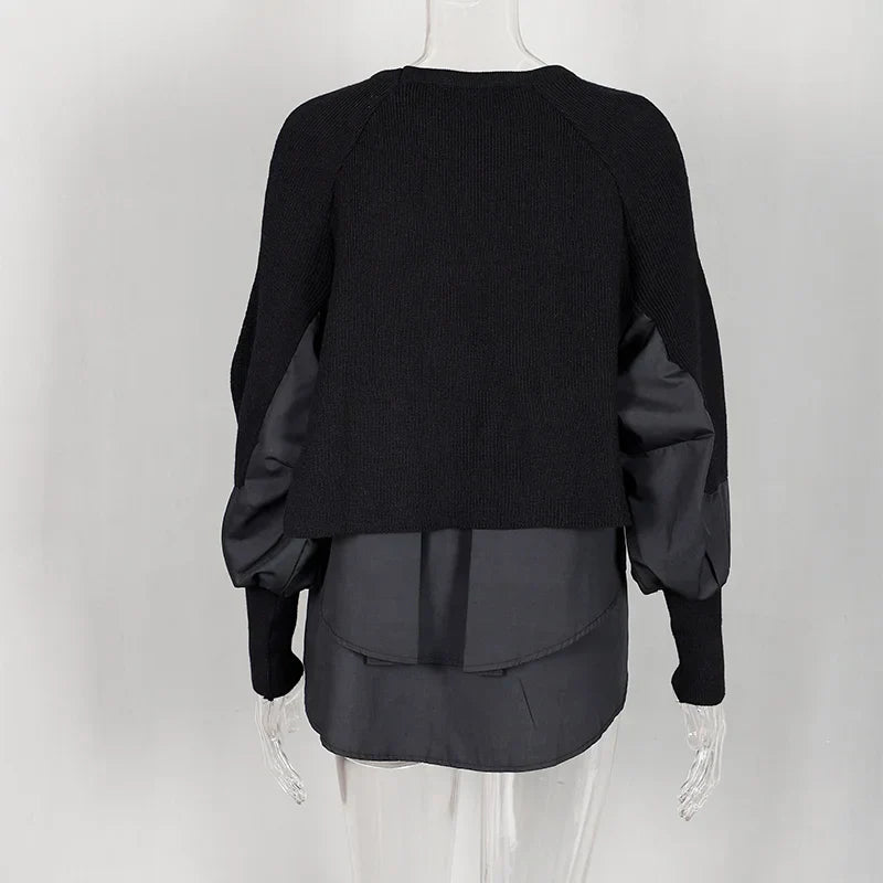 Dames Trui Ronde Hals Gebreid Vintage Look
