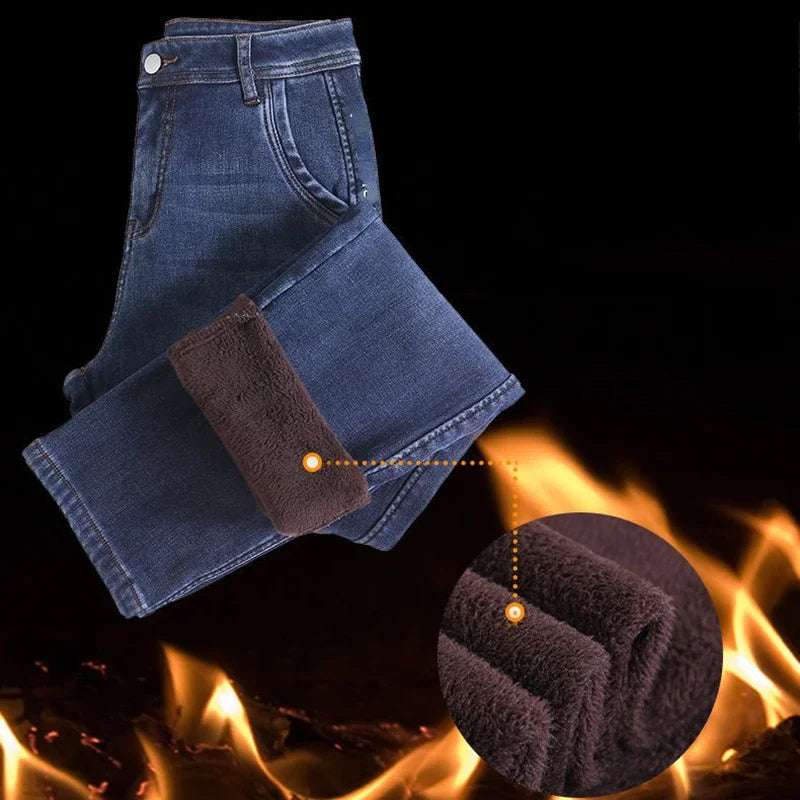 Warme Fleece Jeans voor Winter