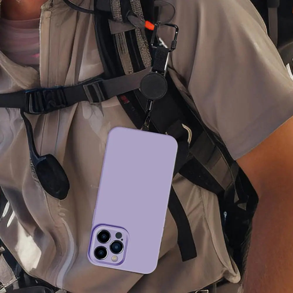 Intrekbare Telefoonhouder met Diefstalbeveiliging en Riemclip voor Actieve Levensstijl
