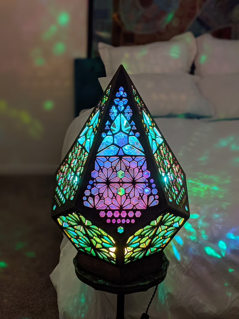 Boheemse Diamant Tafellamp met USB LED – Handgemaakte Nachtlamp voor Slaapkamer en Woonkamer