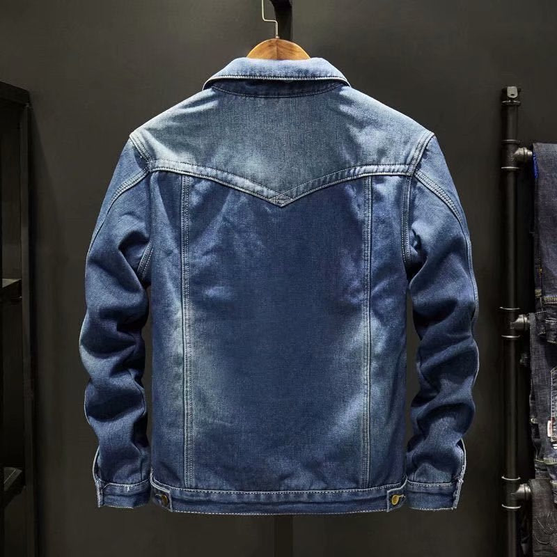 Heren Winterjas Denim Warm en Stevig