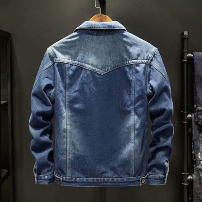 Heren Winterjas Denim Warm en Stevig