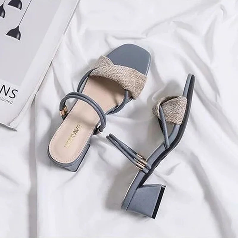 Blokhak Sandalen Met Hak Chic Design
