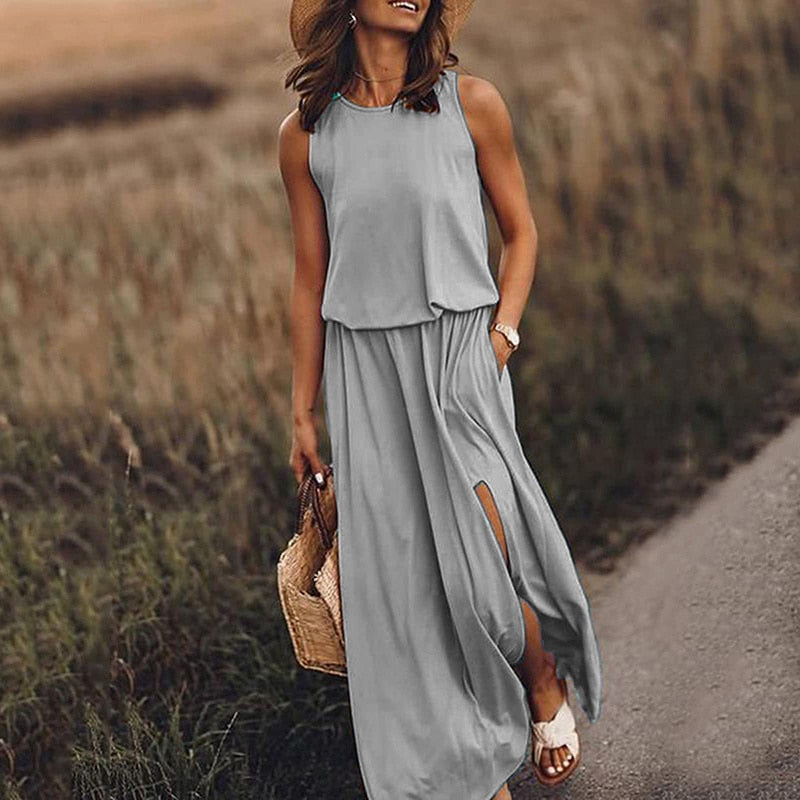 Zomerjurk Lange Jurk Vrouwelijk Elegante Stijl