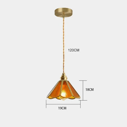 Hanglamp Tiffany Gebrandschilderd Glas Koper E27 Woonkamer Eetkamer Slaapkamer Vintage Retro Pendel Lamp Sfeerverlichting Keuken Gang