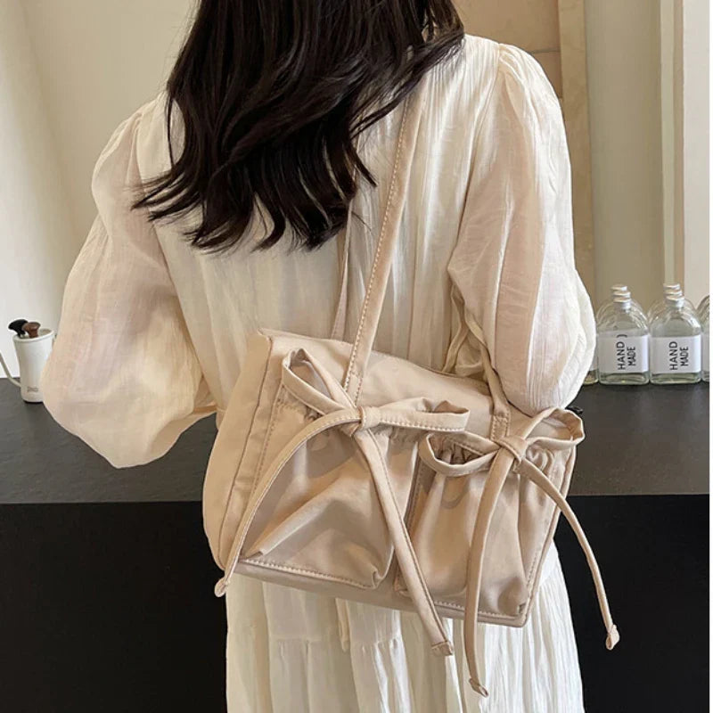Strik Nylon Schoudertas Fina Moda Lichte Rugzak