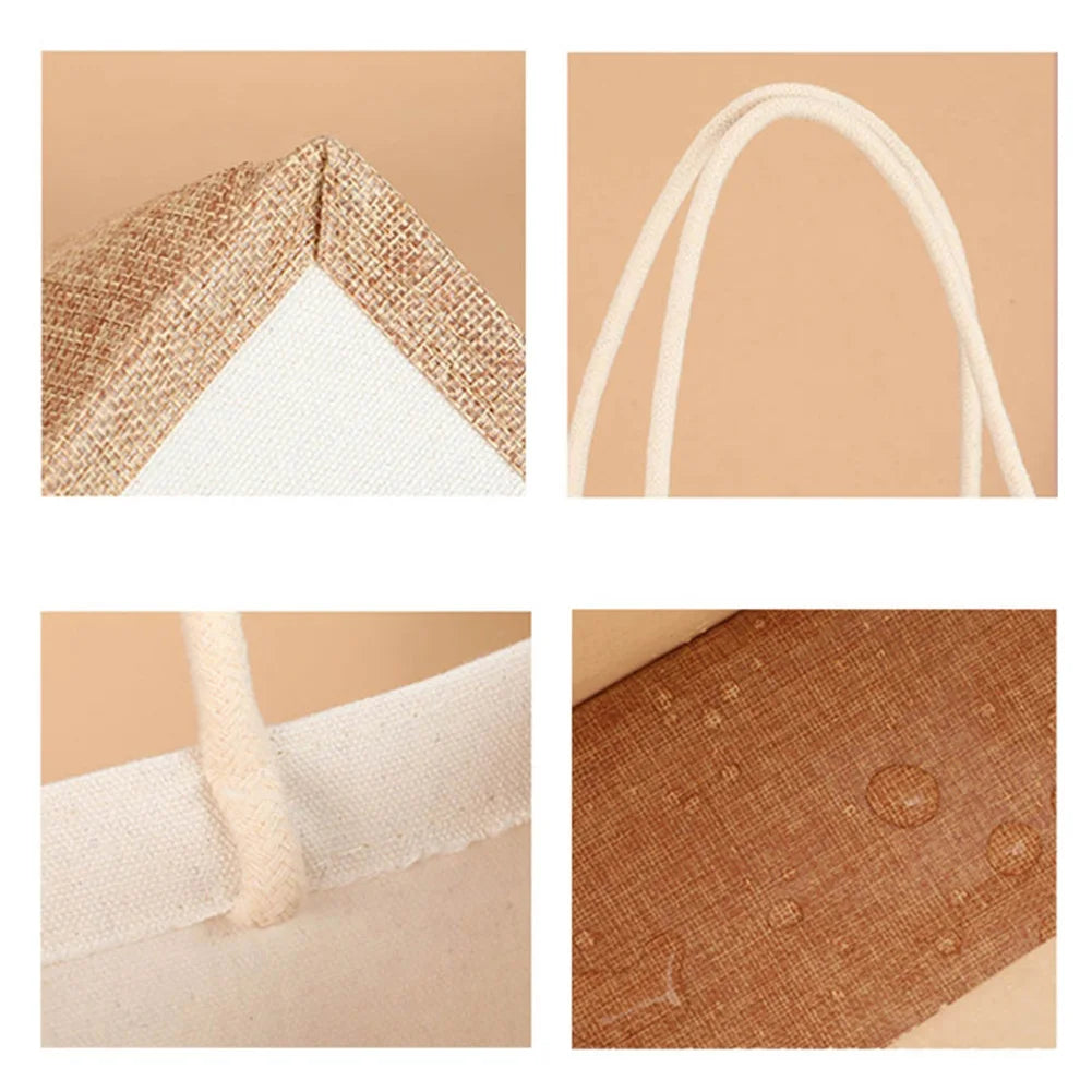 Jute Tote Shopper met Verstevigde Handvatten