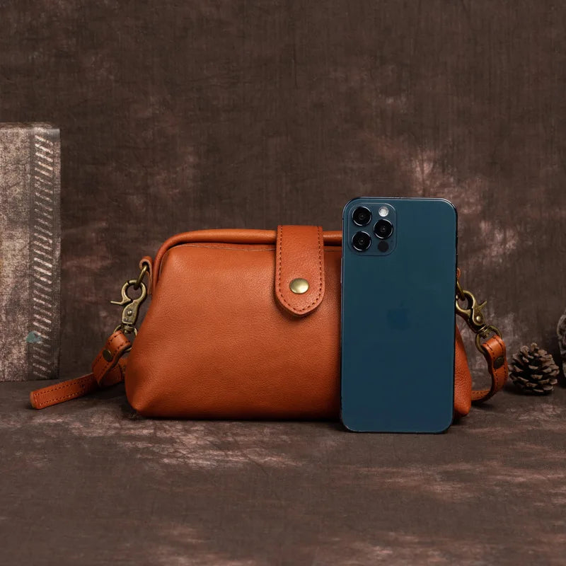 Handgemaakte Retro Schoudertas Leer Vintage Crossbody Dames Handtas Bohemian Stijl Draagtas Everyday