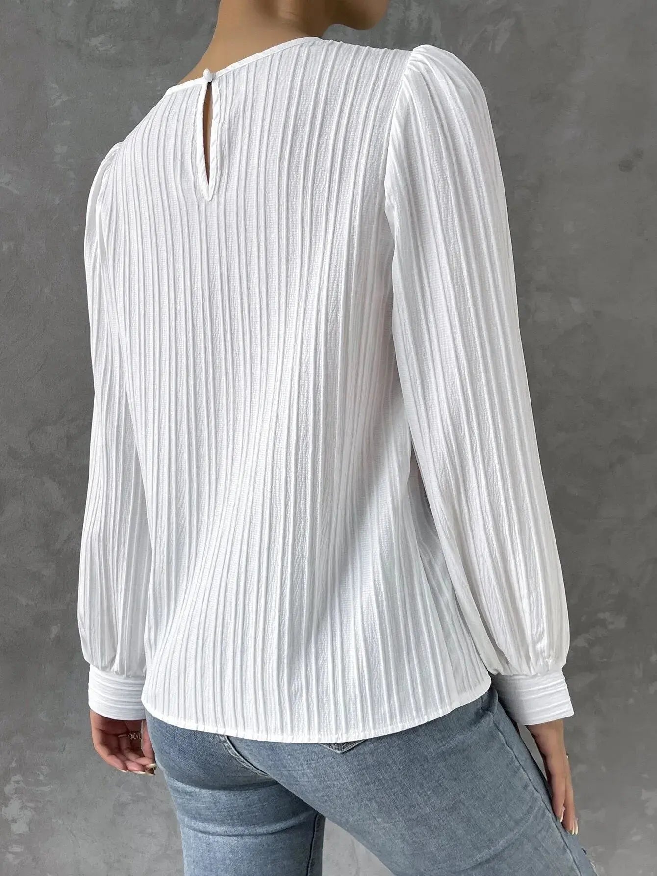 Vrouwelijke Blouse Klassiek Elegante Jurkstijl