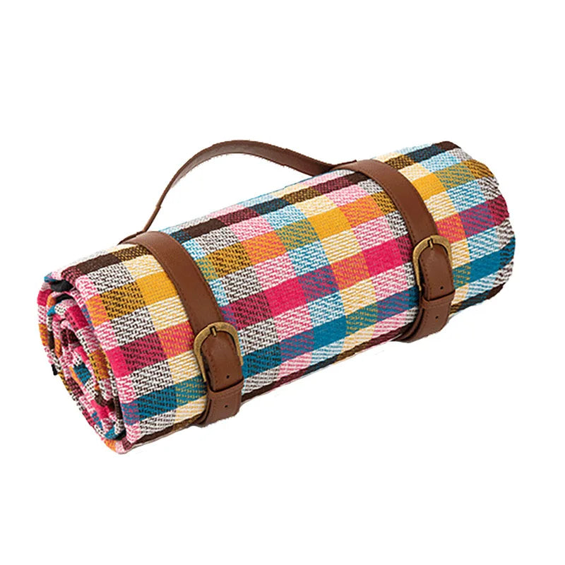 Picknickdeken Waterdicht Geruit Met Draagriem 150x200 Of 200x200 cm