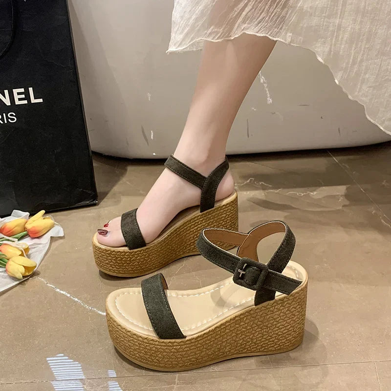 Zomer Wedges voor Vrouw Hoge Hak Comfortabel