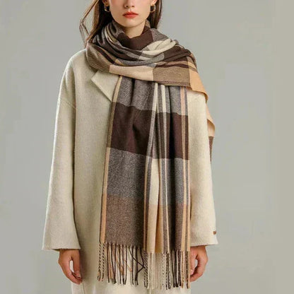 Geruite Sjaal met Klassiek Patroon – Warm & Stijlvol Accessoire voor Herfst en Winter