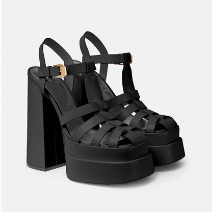 Luxe Sandalen met Hak en Riemen - StudioMarella