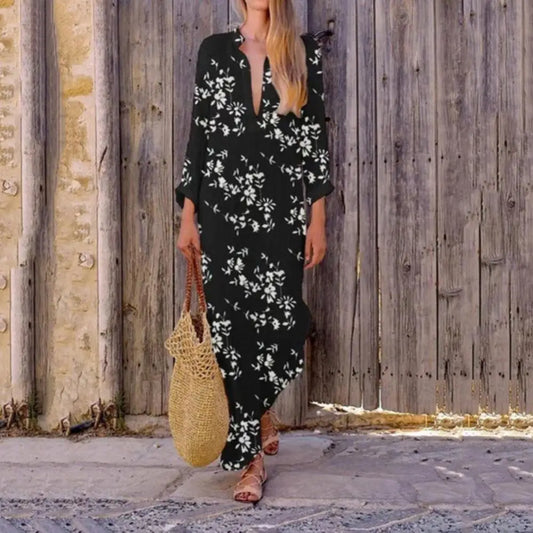 Vrouwelijke Zomerdjurk van Katoen met Linnen Look - StudioMarella