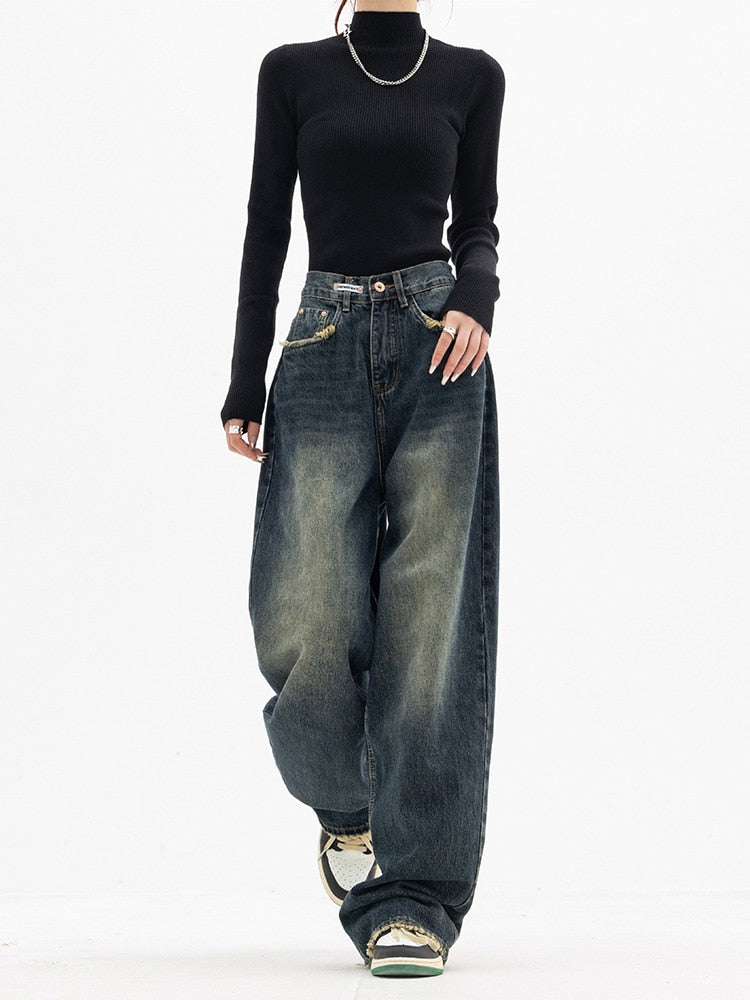 Dames Baggy Jeans Vintage Streetwear Y2K Stijl - StudioMarella