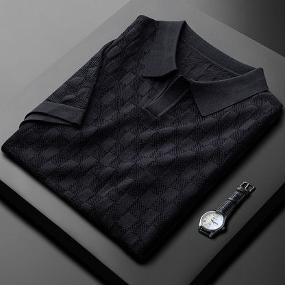 Gebreide Polo Shirt Heren Klassiek Comfortabel