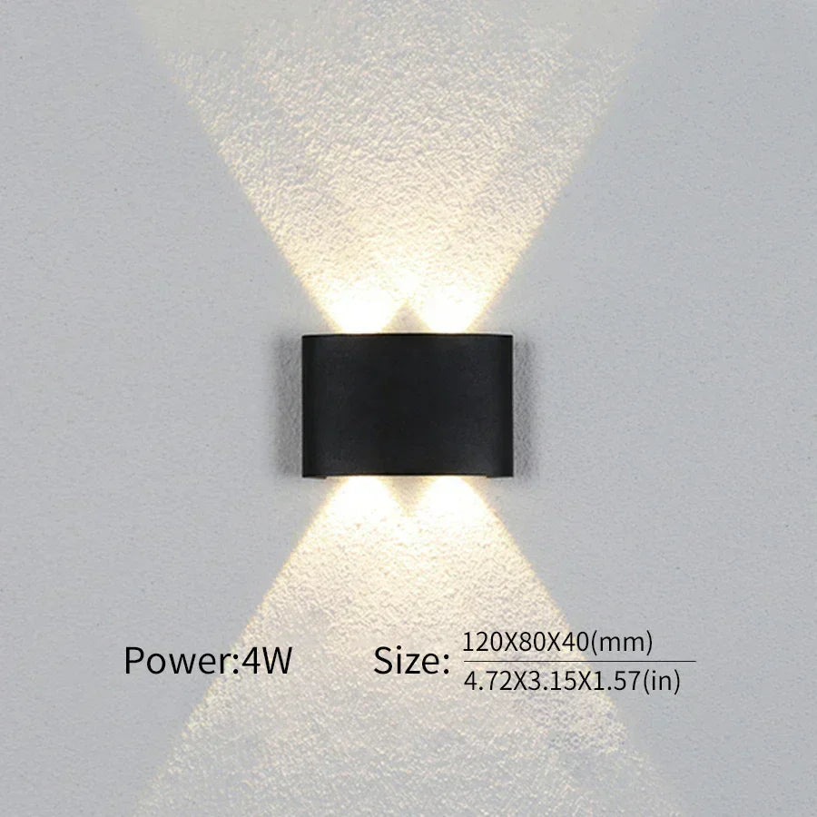 Minimalistische LED-wandlamp voor binnen of buiten - Aluminium - Zwart of Wit - 2W tot 10W