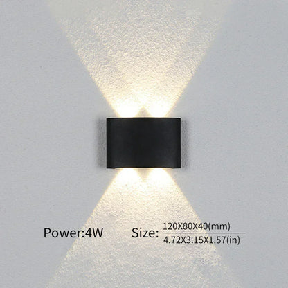 Minimalistische LED-wandlamp voor binnen of buiten - Aluminium - Zwart of Wit - 2W tot 10W