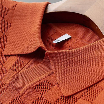 Gebreide Polo Shirt Heren Klassiek Comfortabel