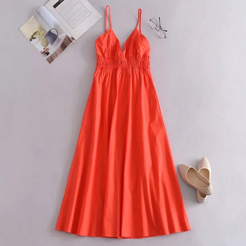 Zomerjurk voor Vrouw V-hals Lente Zomerkleding - StudioMarella