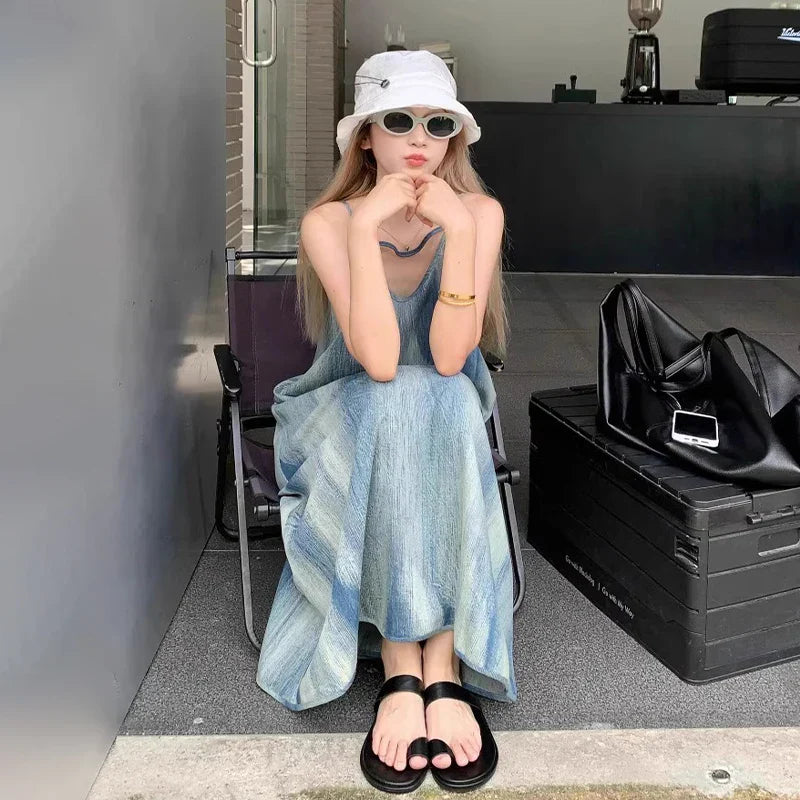 Kleurrijke Zomerjurk Tie-Dye Vrouwen Dress