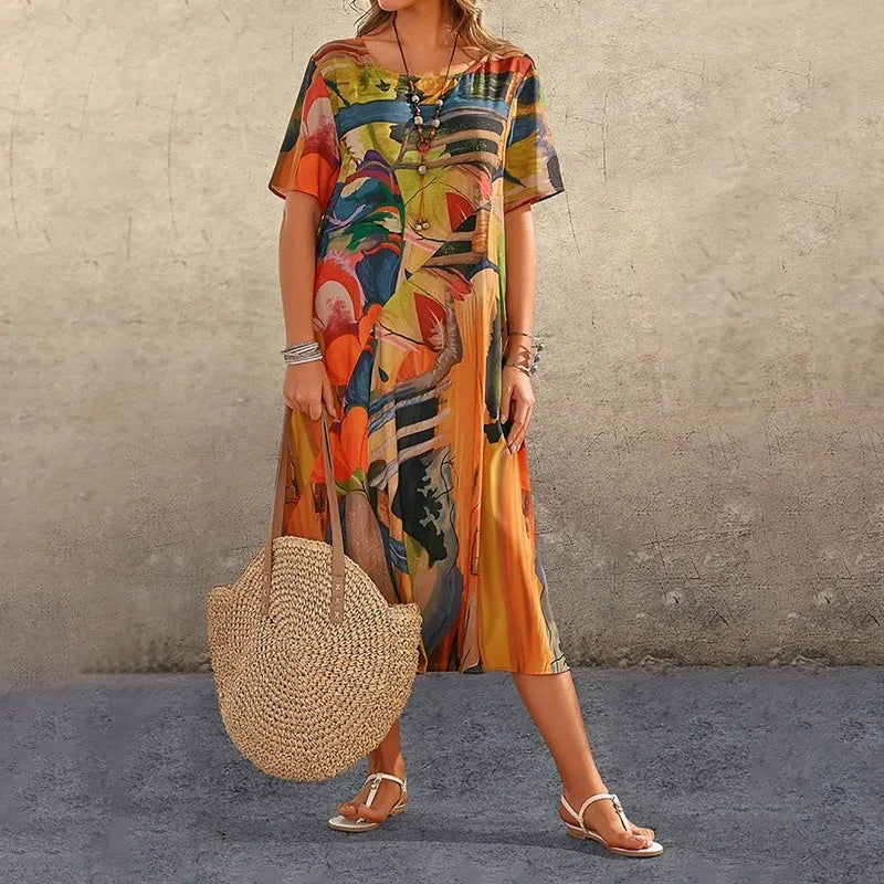 Korte Zomerjurk voor Vrouw Zomerse Jurkje Casual Stijl