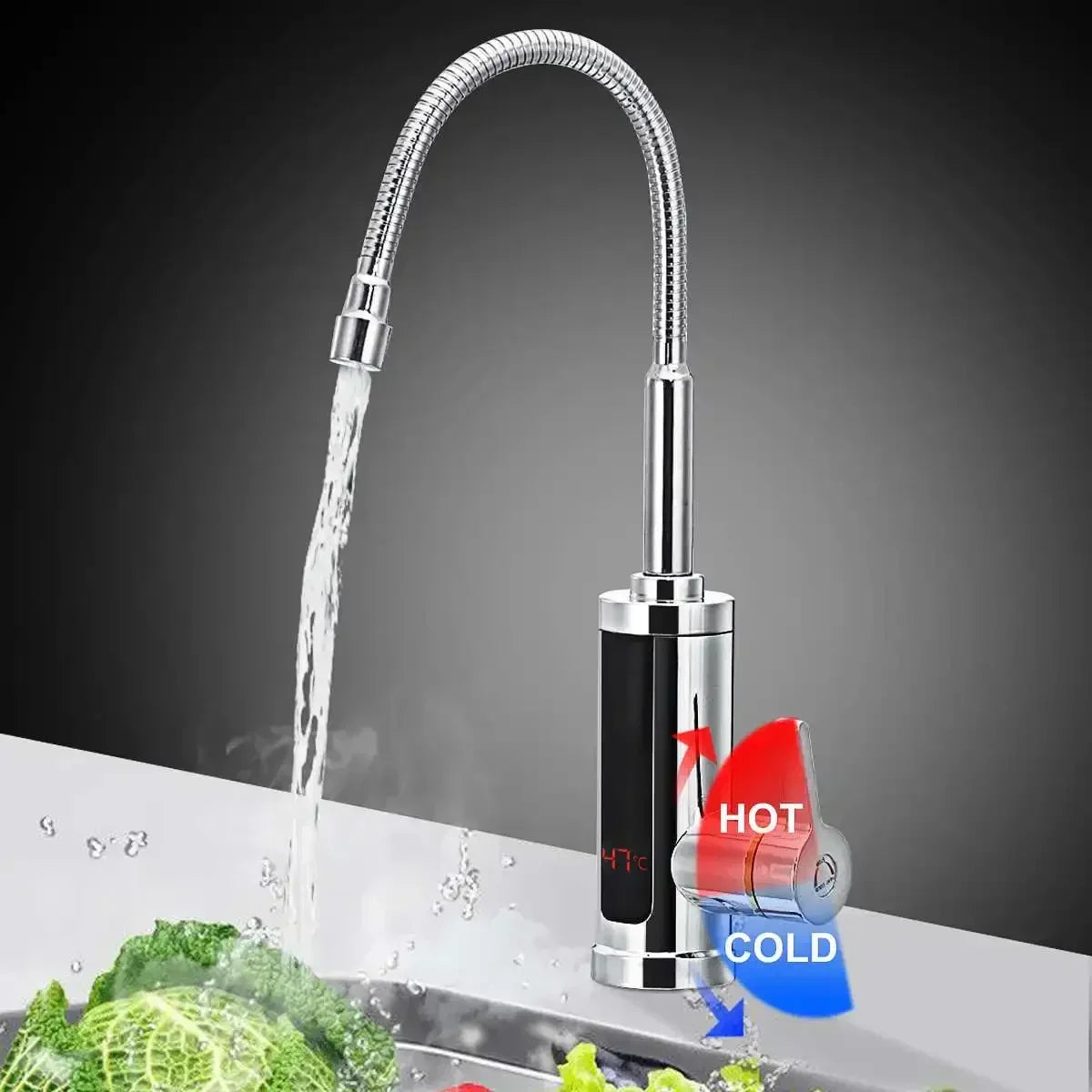 Elektrische Warmwaterkraan 3000W met Directe Doorstroomverwarming
