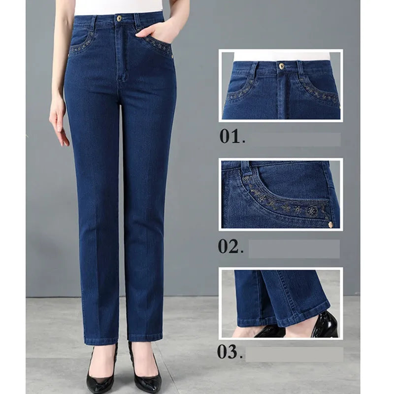Casual Denim Broek Voor Vrouw Comfortabele Stijl