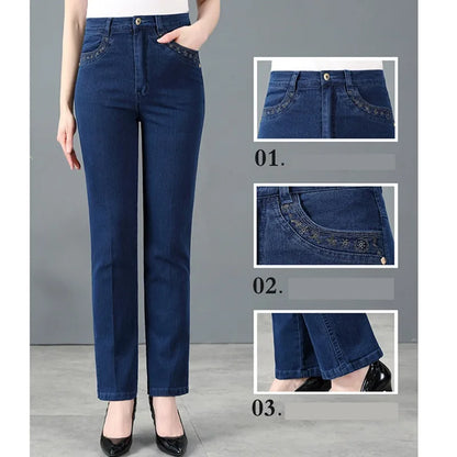 Casual Denim Broek Voor Vrouw Comfortabele Stijl