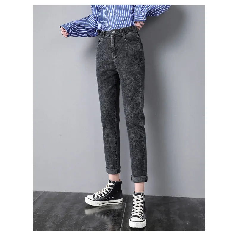 Vintage Wijde Jeans Dames Modieuze Stijl