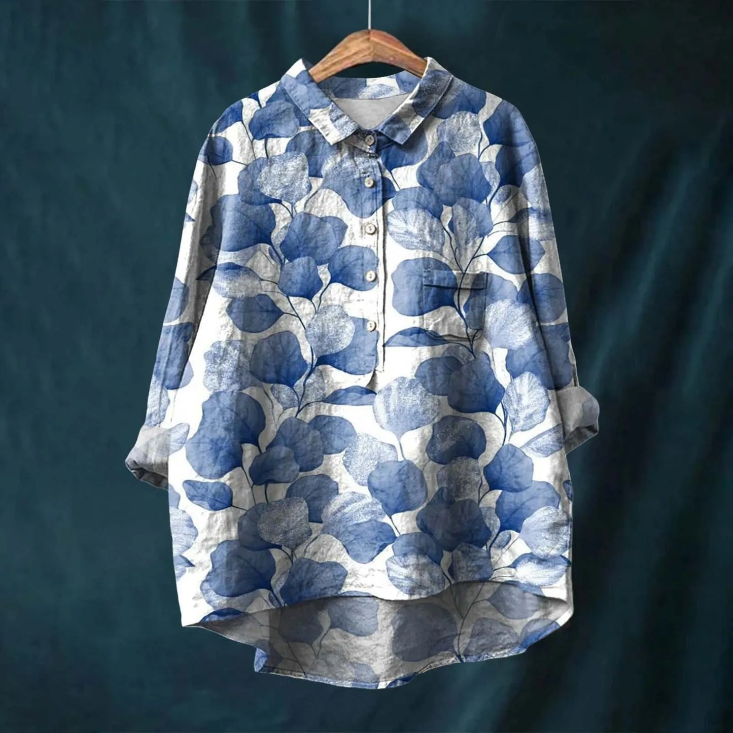 Bloemen Blouse Lange Mouwen voor Vrouw