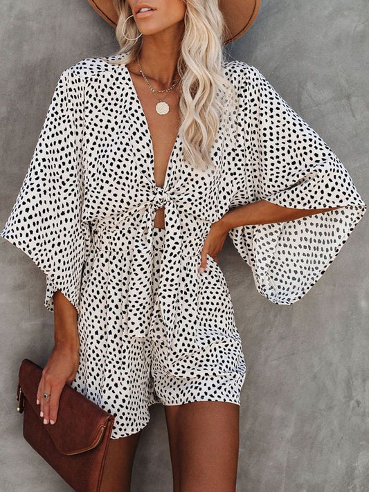 Vrouwelijke Playsuit Strik Jurk Zomerjurk - StudioMarella