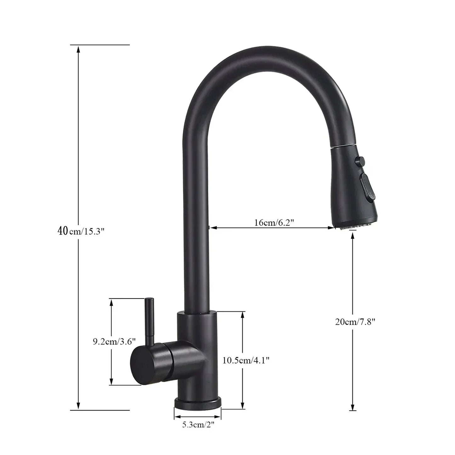 Uittrekbare Keukenkraan met Sproeikop Eénhendel RVS Geborsteld Modern Design Spoelbak Mengkraan Keuken