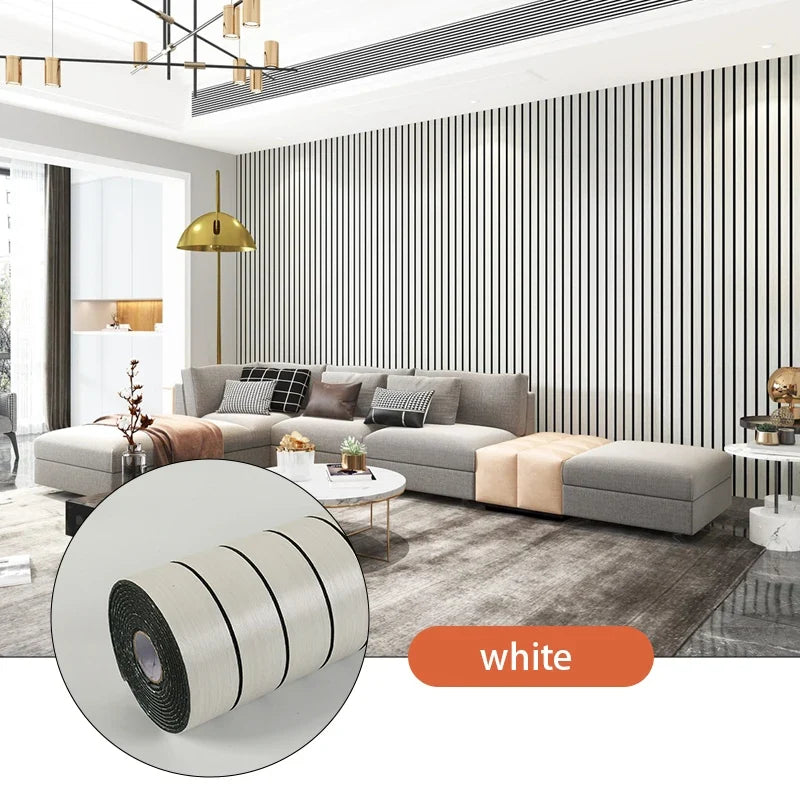 Zelfklevend Wandpaneel 3D Houtlook PVC 40x300cm Woonkamer Slaapkamer Peel and Stick Muursticker Behang Latten Patroon Waterdicht