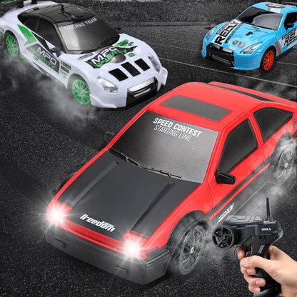 Minidrifter speelgoedauto RC-auto drift racer 2.4GHz afstandsbediening snelheid indoor outdoor kids jongens meisjes cadeau radiobestuurbare auto elektrisch voertuig