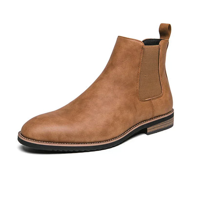 Leren Chelsea Boots Heren Zwart Minimalistisch Design