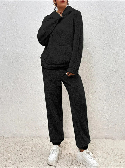Dames Lounge Set Zacht met Kap en Joggingbroek