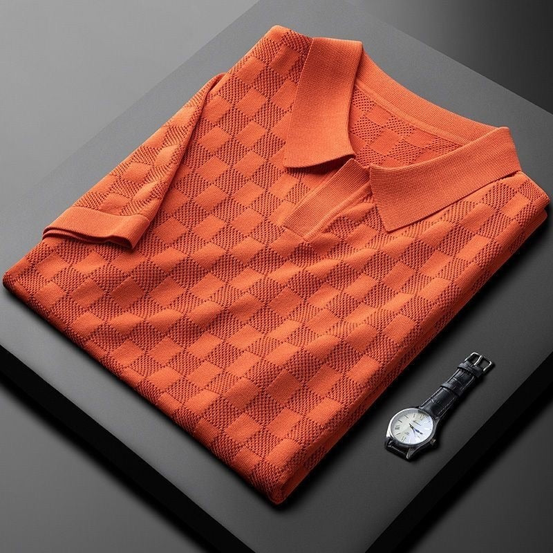 Gebreide Polo Shirt Heren Klassiek Comfortabel