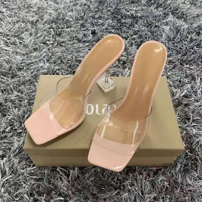 Transparante Sandalen voor Vrouw Glitter Zomer