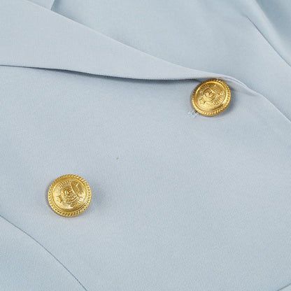 Zwarte Capejurk met Gouden Blazerdetails
