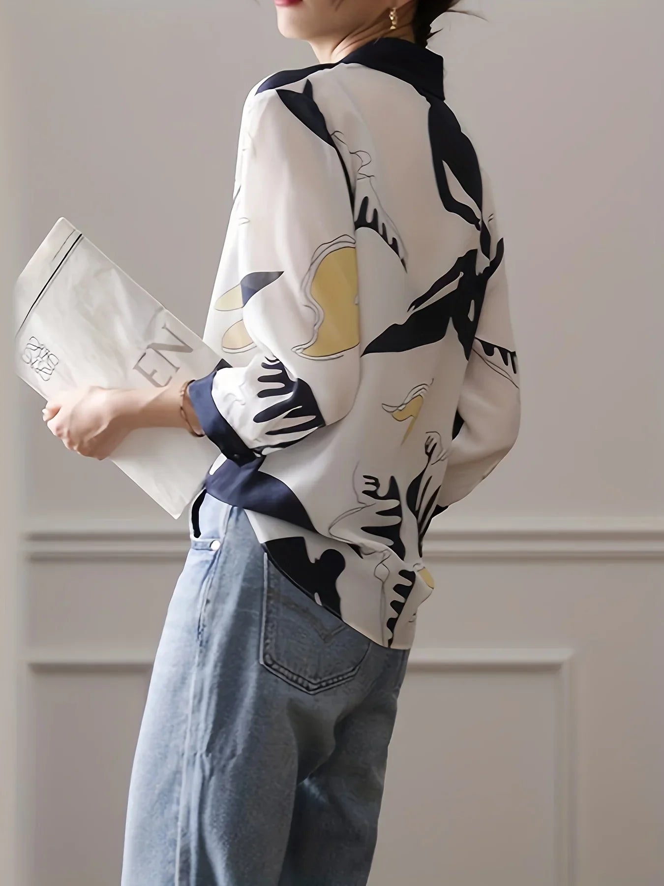 Vrouwelijke Blouse Franse Stijl Elegant