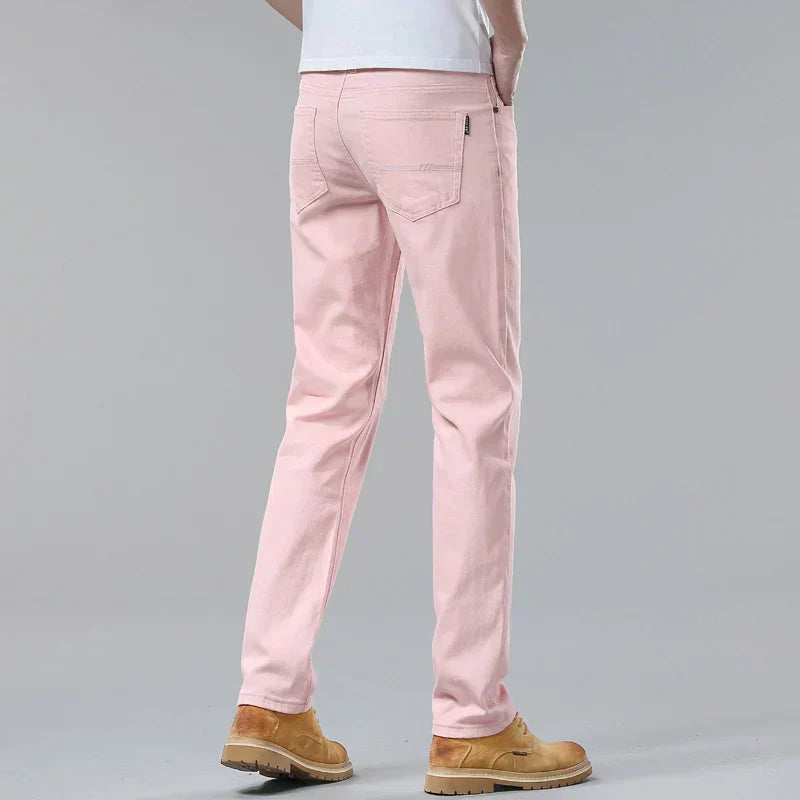 Heren Jeans Slim Fit Comfortabel Straight Model