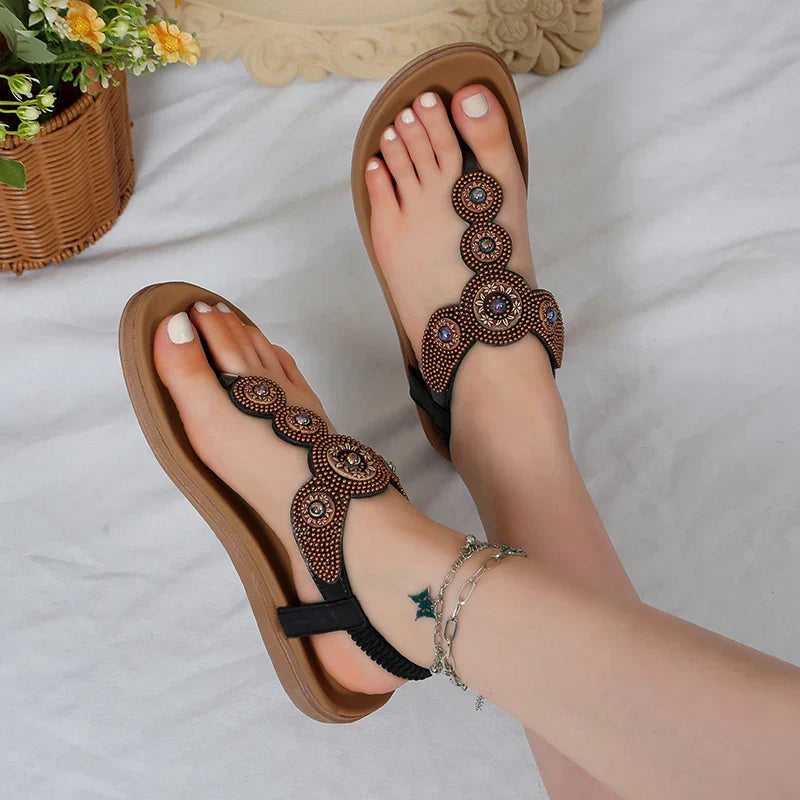 Elegante Zomer Sandalen voor Vrouwen Amberkleur