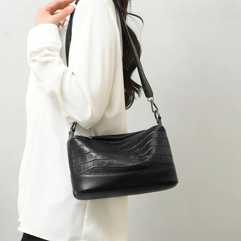Luxe Leren Handtas Chique Design voor Dames