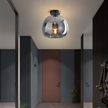 Moderne LED plafondlamp van glas – design plafondverlichting met E27 fitting voor woonkamer, slaapkamer en keuken